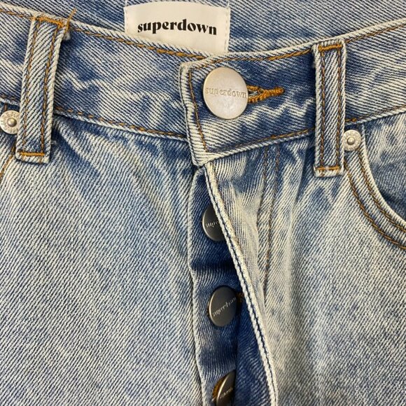 Superdown Distressed Jean Shorts - Picture 3 of 11